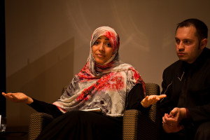 Tawakkol Karman johti yli 30 vuotta hallinneen Ali Abdullah Salehen valtakauden päättäneitä mielenilmauksia. Suomessa hän vieraili kesällä 2012 . 